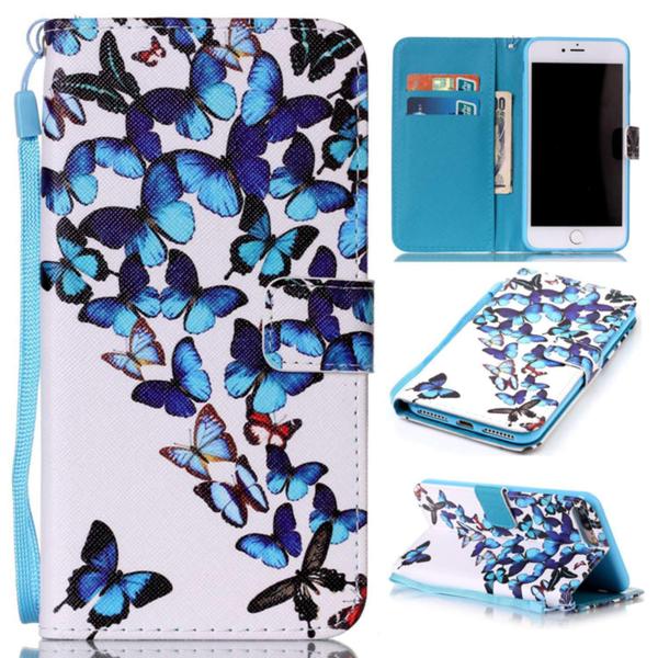 Pung Etui Apple iPhone 8 Plus - Sommerfugle