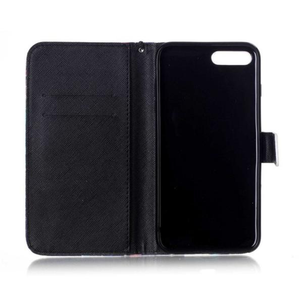 Pung Etui Apple iPhone 8 Plus – Dødningehoved / Roser