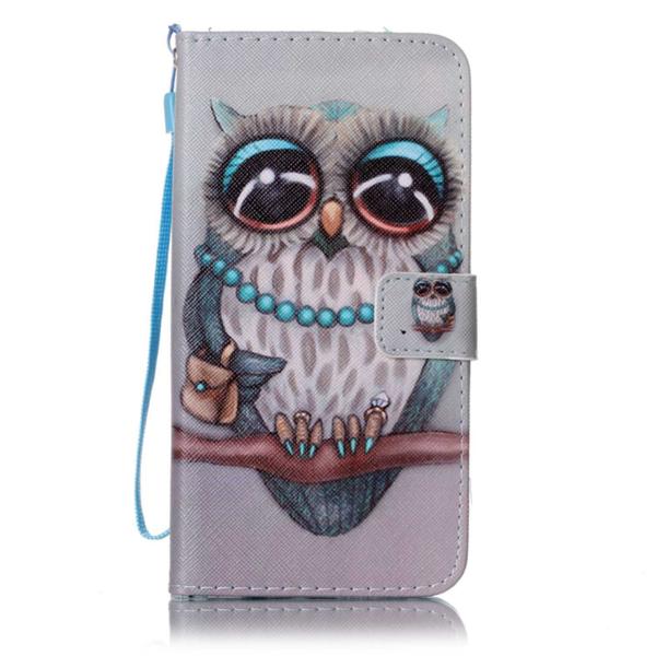 Pung Etui Apple iPhone 8 Plus – Udsmykket Ugle