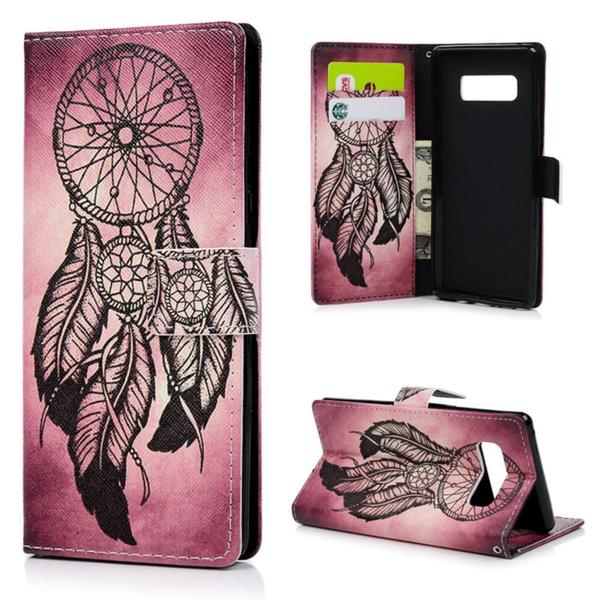 Pung Etui Samsung Galaxy Note 8 – Drømmefanger Rosa/Rød Pung Etui Samsung Galaxy Note 8 – Drømmefanger Rosa/Rød