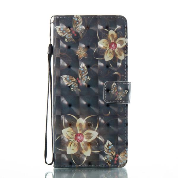 Pung Etui Samsung Galaxy Note 8 – Blomster i Guld