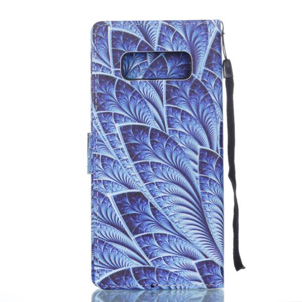 Lompakkokotelo Samsung Galaxy Note 8 – Sininen Kukka
