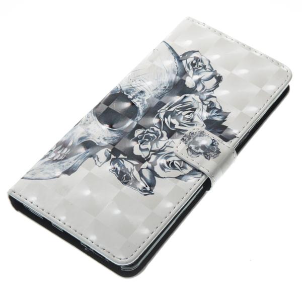 Lompakkokotelo Samsung Galaxy Note 8 – Pääkallo / Ruusut