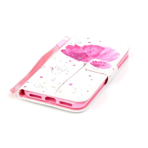 Lompakkokotelo Apple iPhone 8 – Vaaleanpunainen kukka