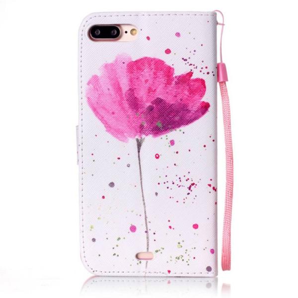 Pung Etui Apple iPhone 7 Plus – Rosa Blomst