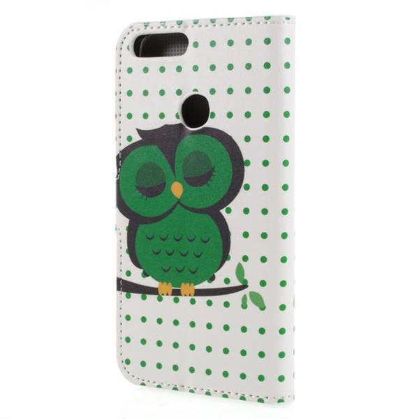 Lompakkokotelo Huawei P Smart (2018) - Pilkullinen Pöllöllä