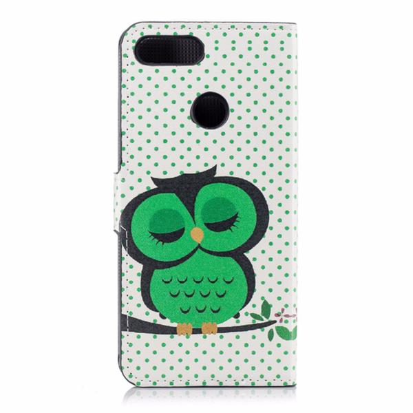 Lompakkokotelo Huawei P Smart (2018) - Pilkullinen Pöllöllä