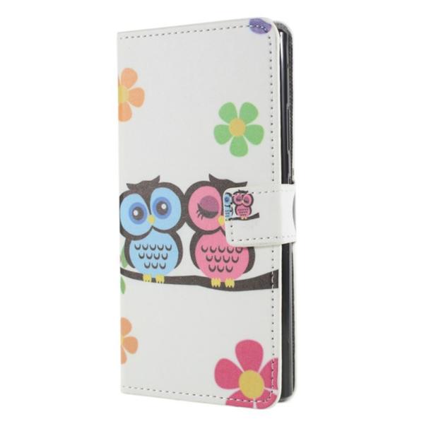Pung Etui Sony Xperia L2 - Ugler & Blomster