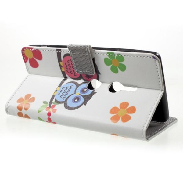 Pung Etui Sony Xperia XZ2 - Ugler & Blomster
