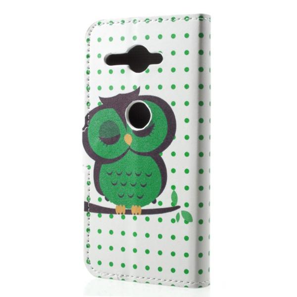 Pung Etui Sony Xperia XZ2 Compact - Prikket med Ugle