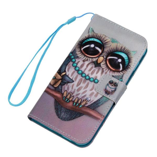 Pung Etui Samsung Galaxy J3 (2017) - Udsmykket Ugle