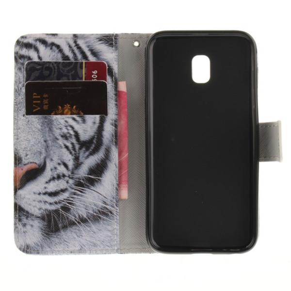 Lompakkokotelo Samsung Galaxy J3 (2017) – Valkoinen Tiikeri