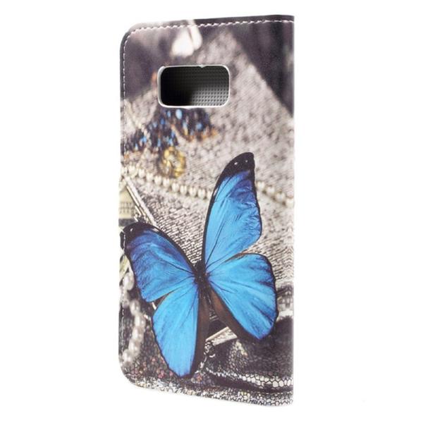 Pung Etui Samsung Galaxy S8 Plus – Blå Sommerfugl