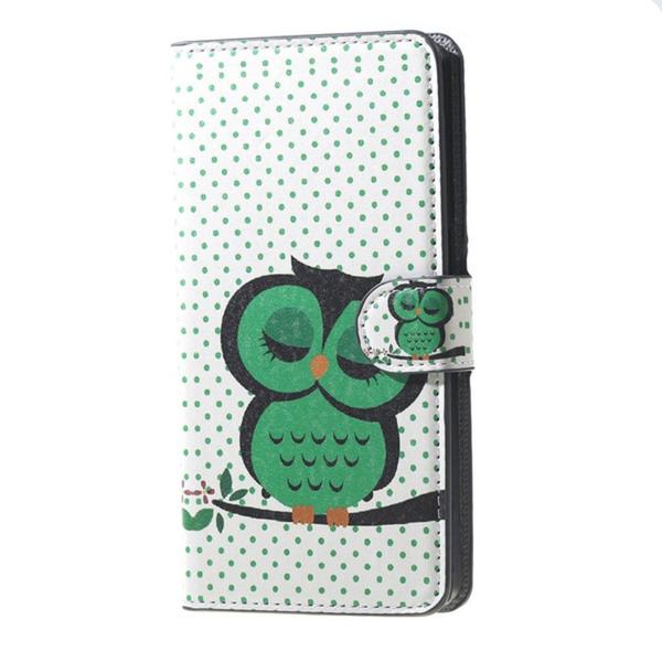 Lompakkokotelo Samsung Galaxy A6 (2018) - Pilkullinen Pöllöllä
