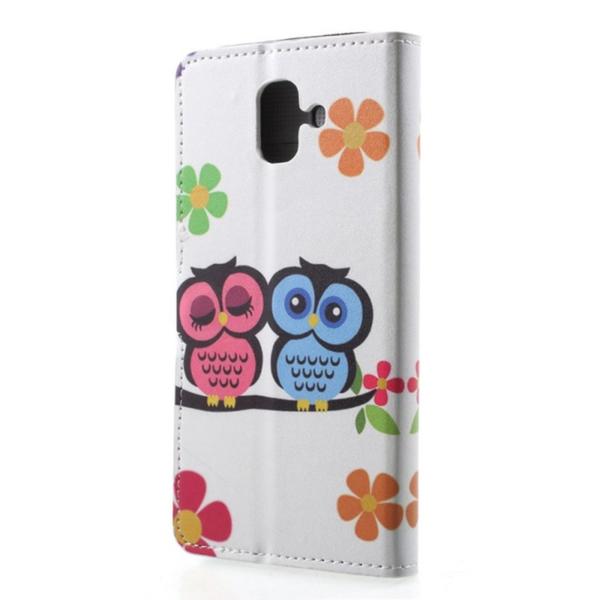 Pung Etui Samsung Galaxy A6 (2018) - Ugler & Blomster
