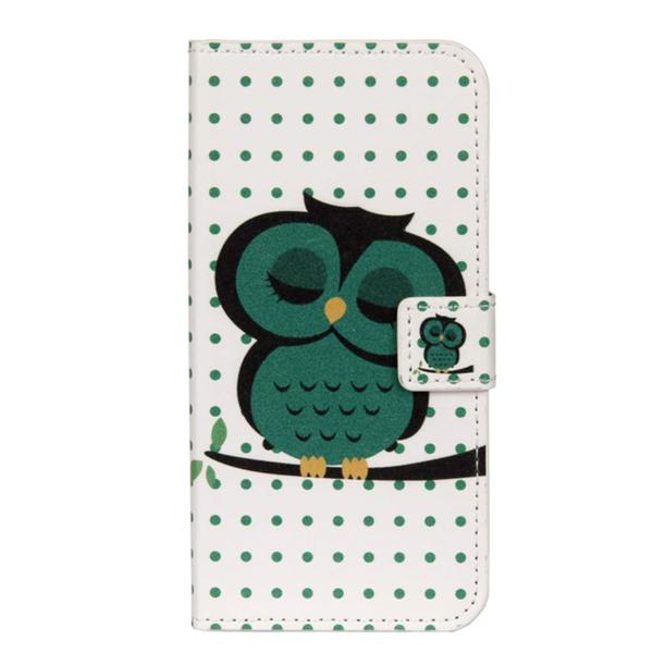 Lompakkokotelo Motorola Moto G6 - Pilkullinen Pöllöllä