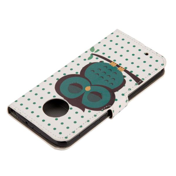 Lompakkokotelo Motorola Moto G6 - Pilkullinen Pöllöllä