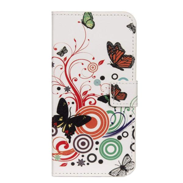 Lompakkokotelo Motorola Moto G6 Plus - Valkoinen perhosilla