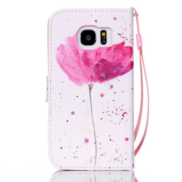 Pung Etui Samsung Galaxy S7 – Rosa Blomst