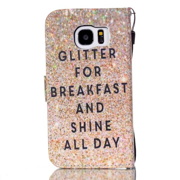 Lompakkokotelo Samsung Galaxy S7 Edge – Eat Glitter And Shine