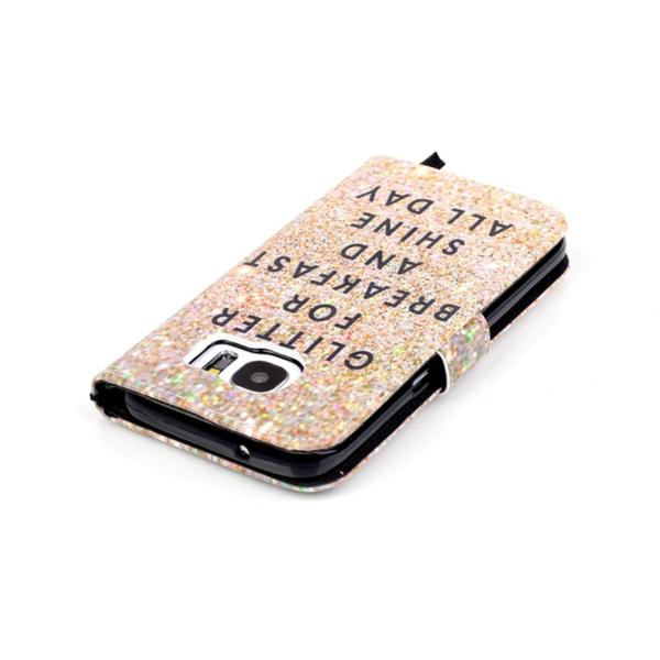 Lompakkokotelo Samsung Galaxy S7 Edge – Eat Glitter And Shine