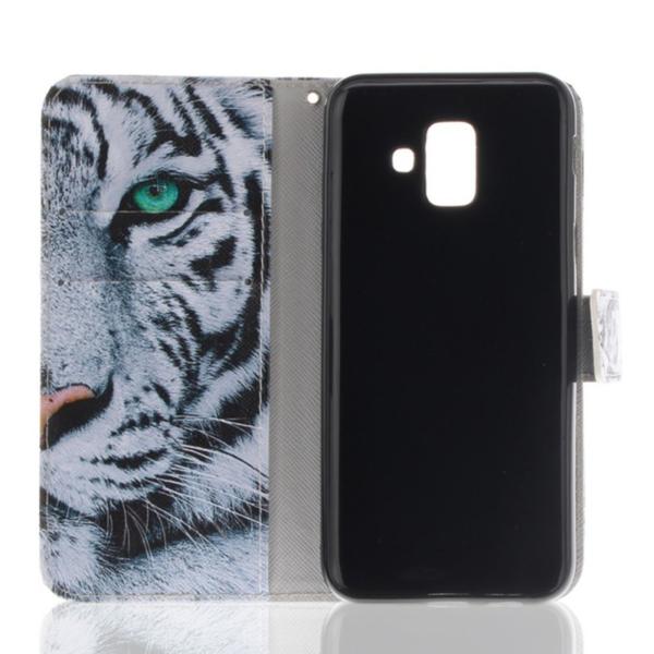 Lompakkokotelo Samsung Galaxy A6 (2018) – Valkoinen tiikeri