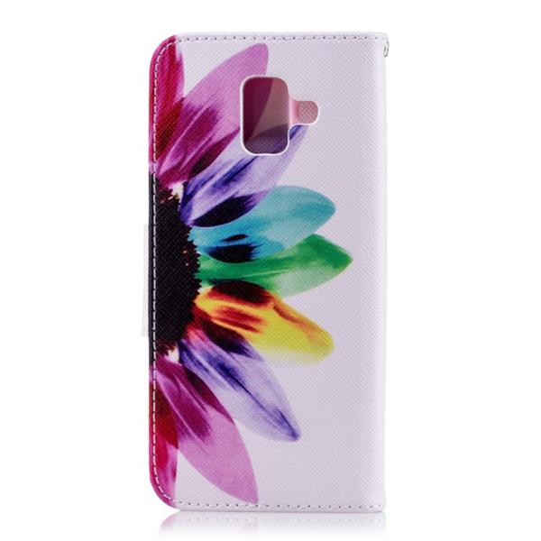 Pung Etui Samsung Galaxy A6 (2018) – Farverig Blomst