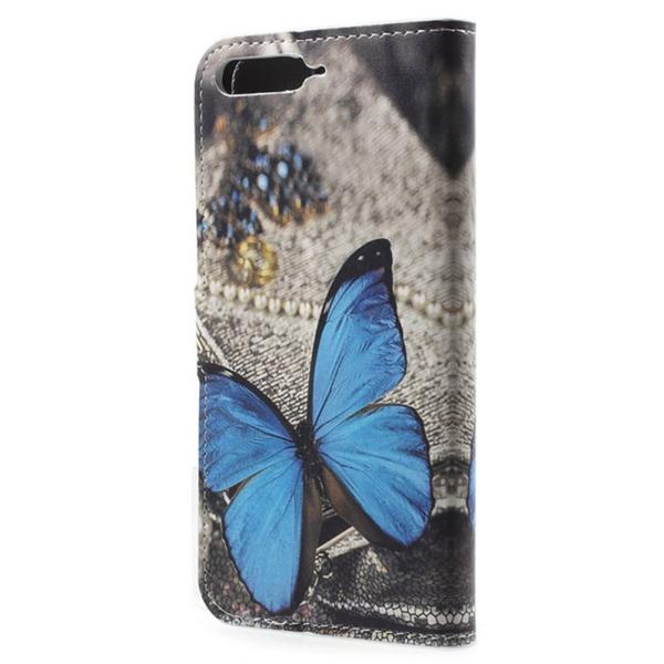 Pung Etui Huawei Y6 2018 - Blå Sommerfugl