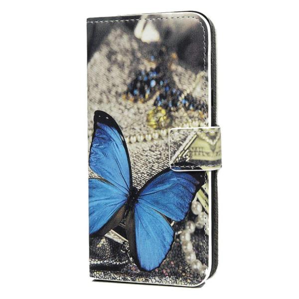 Lompakkokotelo Samsung Galaxy A6 (2018) - Sininen perhonen