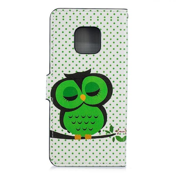 Lompakkokotelo Huawei Mate 20 Pro - Pilkullinen Pöllöllä