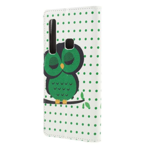 Lompakkokotelo Samsung Galaxy A9 (2018) - Pilkullinen Pöllöllä