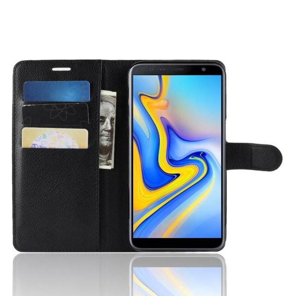 Lompakkokotelo Samsung Galaxy J6 Plus (2018) - Musta