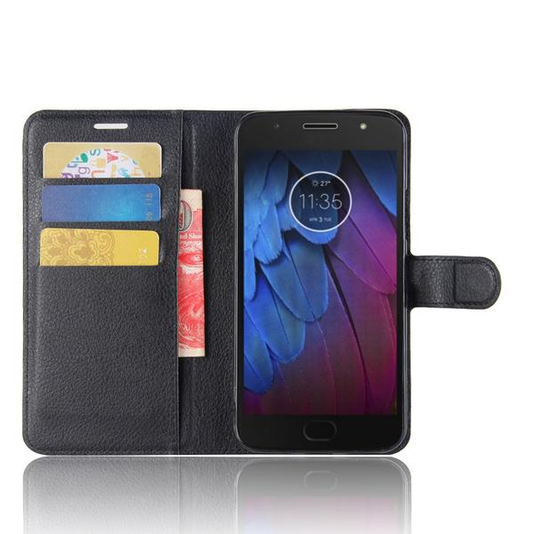 Lompakkokotelo Moto G5S - Musta