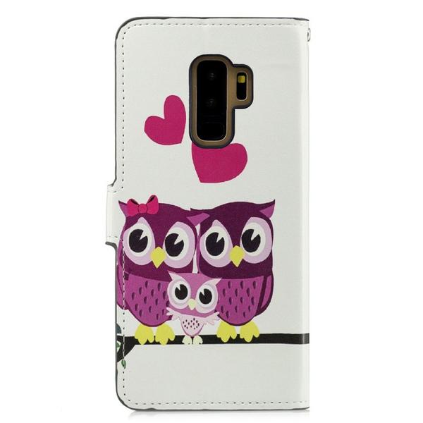 Lompakkokotelo Samsung Galaxy S9 Plus - Pöllöt & Sydämet