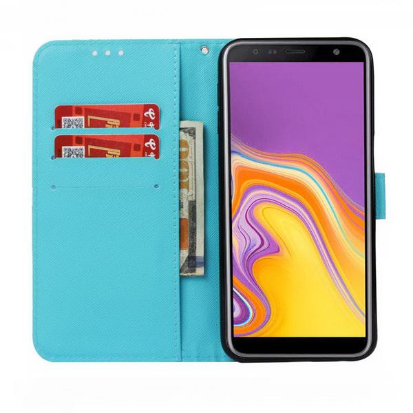 Lompakkokotelo Samsung Galaxy J4 Plus – Pääkallo