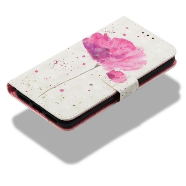 Pung Etui Huawei Y6 2018 – Rosa Blomst