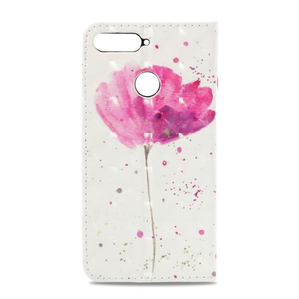 Pung Etui Huawei Y6 2018 – Rosa Blomst