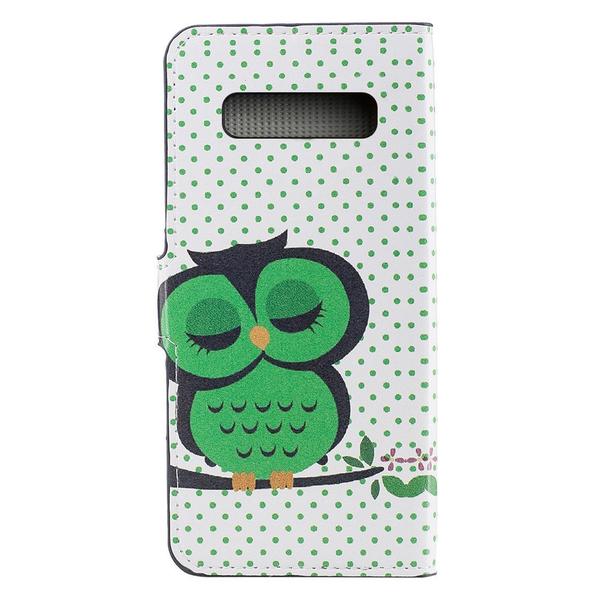 Pung Etui Samsung Galaxy S10 - Prikket med Ugle