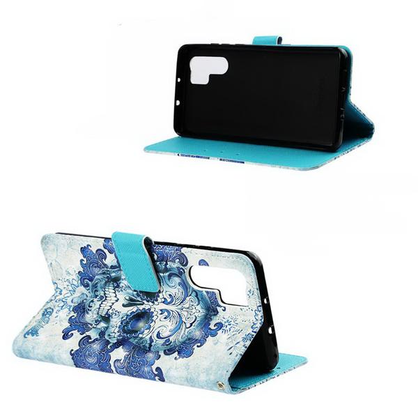 Lompakkokotelo Huawei P30 Pro – Pääkallo