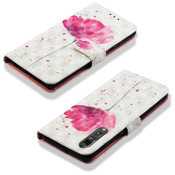 Lompakkokotelo Huawei P30 – Vaaleanpunainen kukka