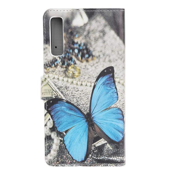 Pung Etui Samsung Galaxy A50 - Blå Sommerfugl