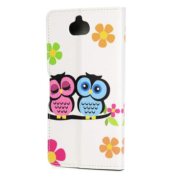 Pung Etui Sony Xperia 10 - Ugler & Blomster