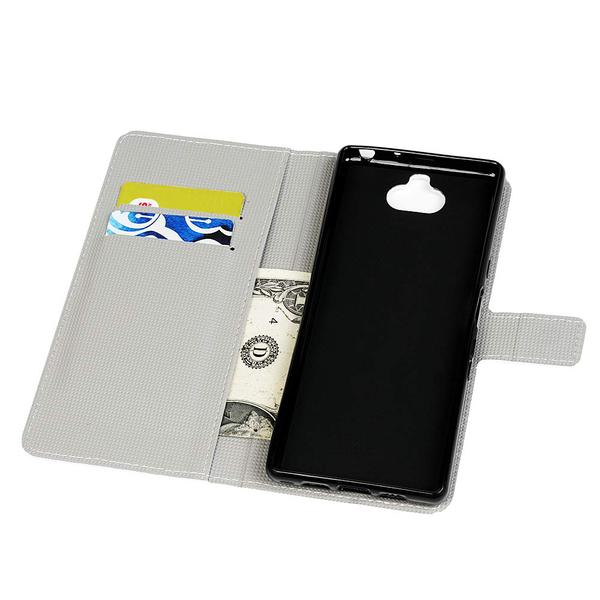 Pung Etui Sony Xperia 10 - Ugler & Blomster