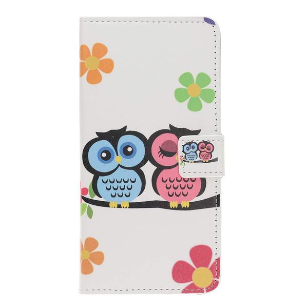 Pung Etui Samsung Galaxy A40 - Ugler & Blomster