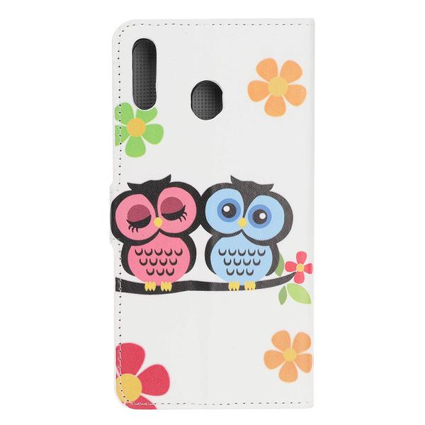 Pung Etui Samsung Galaxy A40 - Ugler & Blomster