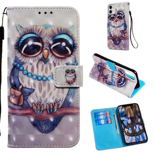 Pung Etui Apple iPhone 11 – Udsmykket Ugle