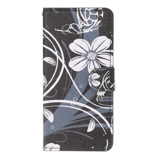 Pung Etui Apple iPhone 11 Pro Max - Sort med Blomster