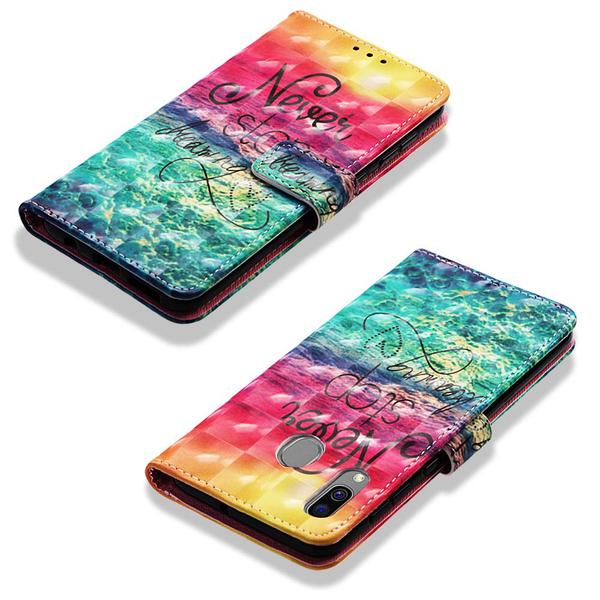 Lompakkokotelo Samsung Galaxy A40 – Never Stop Dreaming