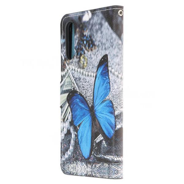Lompakkokotelo Samsung Galaxy A50 - Sininen Perhonen
