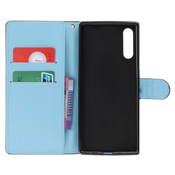 Lompakkokotelo Samsung Galaxy A50 - Sininen Perhonen